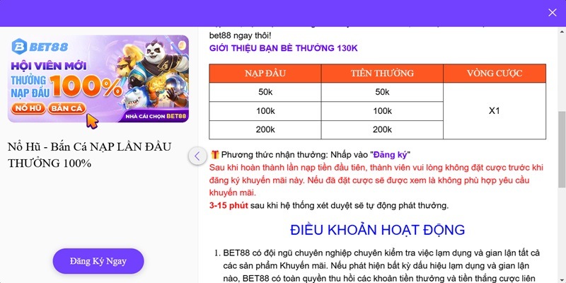 Lưu ý quan trọng để tham gia nhận thưởng