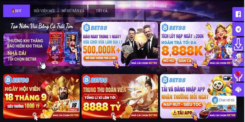 Chi tiết về chương trình khuyến mãi BET88 nạp đầu 